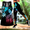 Amazing Polynesian Warrior 3D Tattoo Legging & Tank top ML