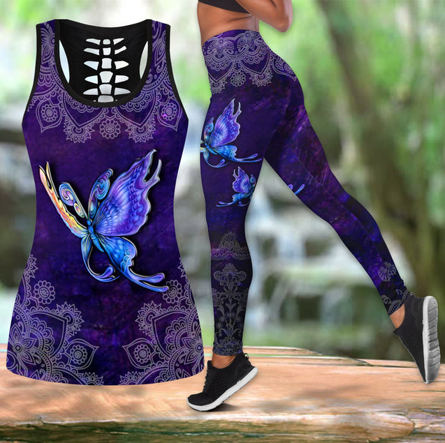 Butterfly legging + hollow tanktop combo HAC270301-Apparel-HG-S-S-Vibe Cosy™