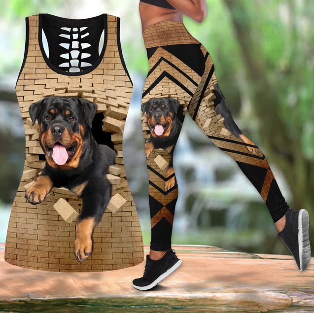 Rottweiler legging + hollow tank combo HAC040802