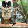 Girl loves dragons tattoos legging + hollow tank combo HAC220903