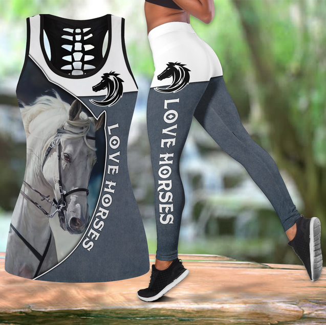 Love Horse Combo Tank + Legging JJ240406-Apparel-TA-S-S-Vibe Cosy™