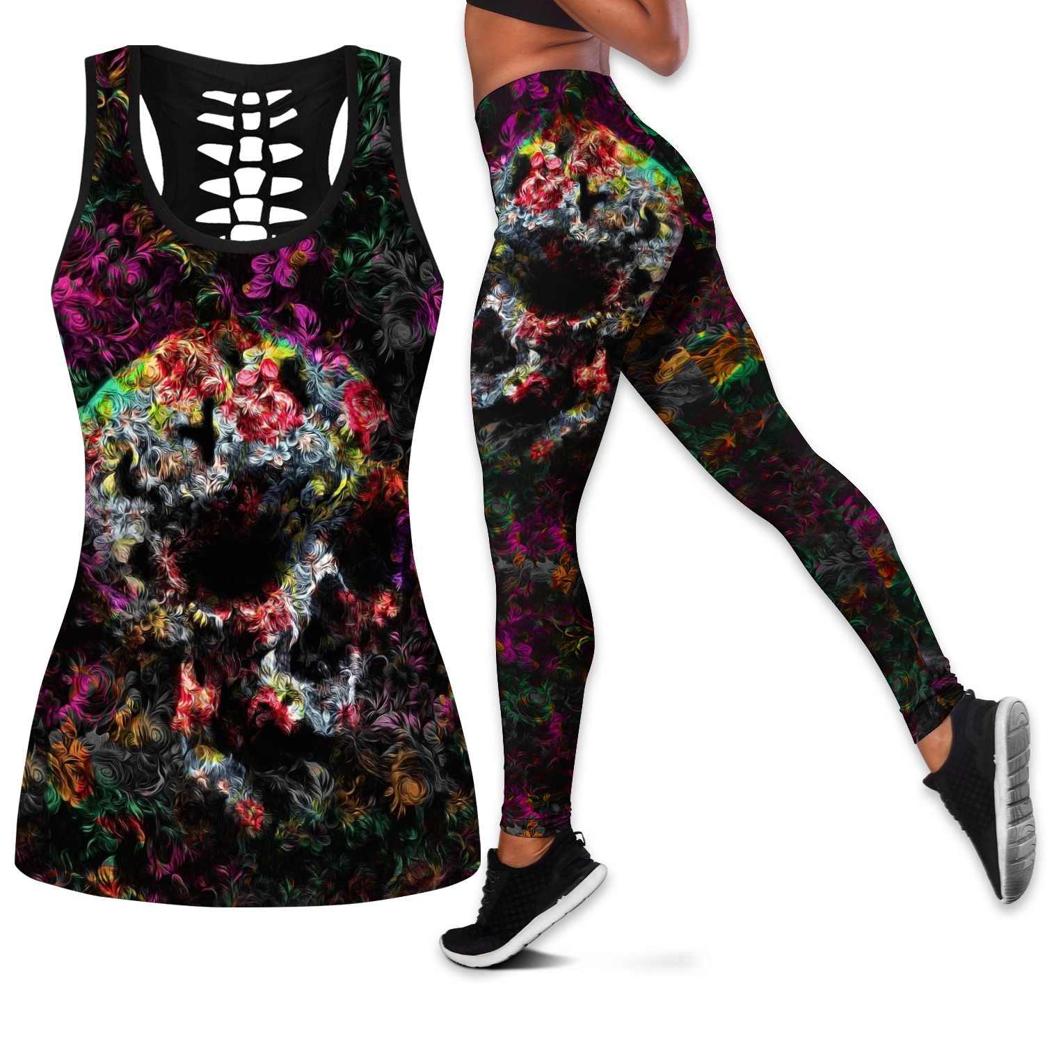 Love Skull tanktop & legging outfit for women Pi130501-Apparel-PL8386-S-S-Vibe Cosy™