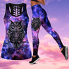 Beautiful Purple Galaxy Owl Combo Legging And Tank Top For Women TR1908202 - MEI