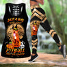 Halloween pitbull tattoos legging + hollow tank combo HHT25092001