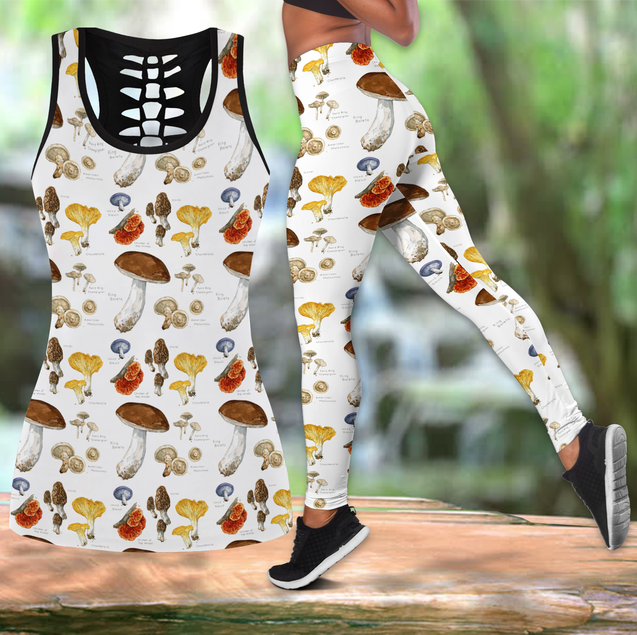 Mushroom Combo Tank Hollow + Legging JJ300306-Apparel-MP-S-S-Vibe Cosy™