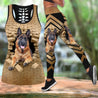 German shepherd tattoos legging + hollow tank combo HAC040802S