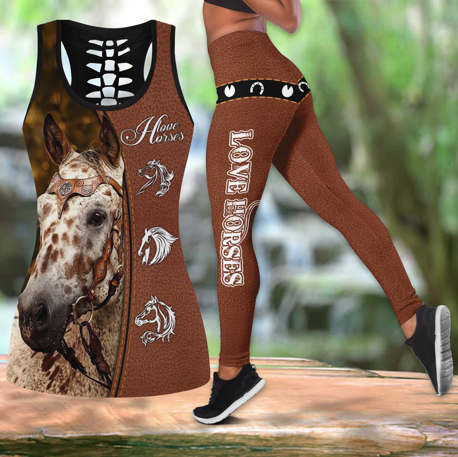 Appaloosa Horse Horse Combo Tank + Legging Pi300303-Apparel-TA-S-S-Vibe Cosy™