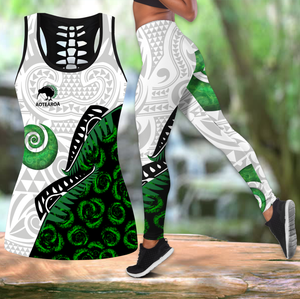 Maori pounamu jade tank top & leggings outfit for women-Apparel-PL8386-S-S-Vibe Cosy™