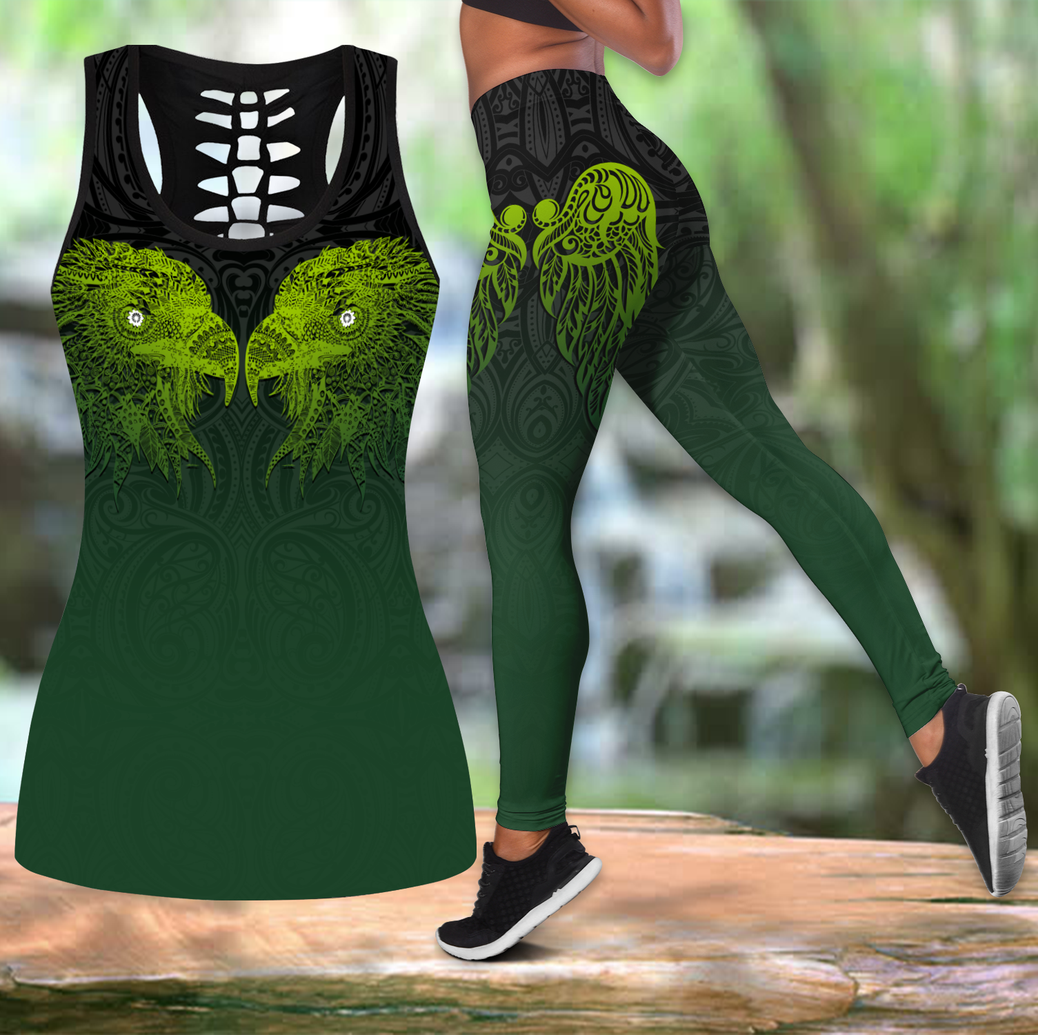 Combo Aotearoa Maori New zealand tank top & leggings outfit for women-Apparel-PL8386-S-S-Vibe Cosy™