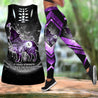 Fibromyalgia awareness leggings + hollow tank combo HAC070504-Apparel-HG-S-S-Vibe Cosy™