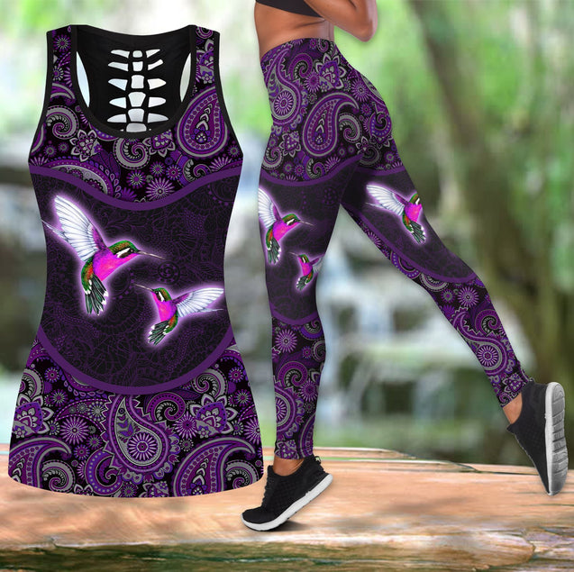 Hummingbird purple legging + hollow tank combo HAC120504-Apparel-HG-S-S-Vibe Cosy™