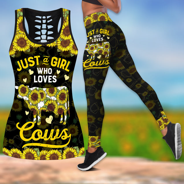 Just a Girl who loves Cows Combo Tank + Legging HHT10092028