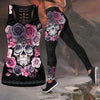 Flower love sugar skull tanktop & legging camo hunting outfit for women QB06182001-Apparel-PL8386-S-S-Vibe Cosy™