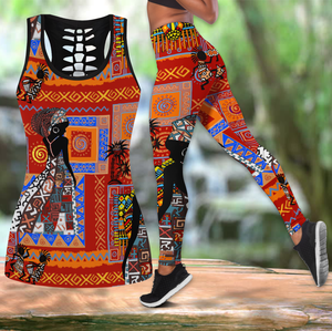 African Print Pattern Legging & Tank top JJ22062001-ML-Apparel-ML-S-S-Vibe Cosy™