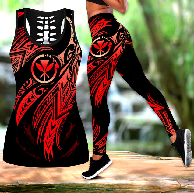 Amazing Hawaii Polynesian Tattoo Deluxe Legging & Tank top ML