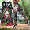 Snake Love Skull 3d all over printed tanktop & legging outfit for women QB05312003-Apparel-PL8386-S-S-Vibe Cosy™