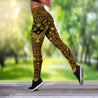 Classical Ancient Black Cat legging + hollow tank combo