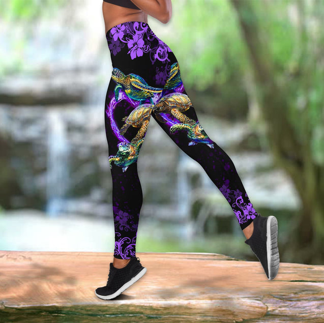 Turtle legging + hollow tank combo HAC180401-Apparel-HG-S-No tank-Vibe Cosy™