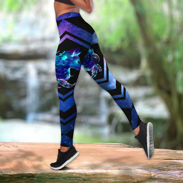 Wolf legging + hollow tank combo HAC090402-Apparel-HG-S-No tank-Vibe Cosy™