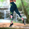 Turtle hawaii hibiscus legging + hollow tank combo HAC230401-Apparel-HG-S-No tank-Vibe Cosy™