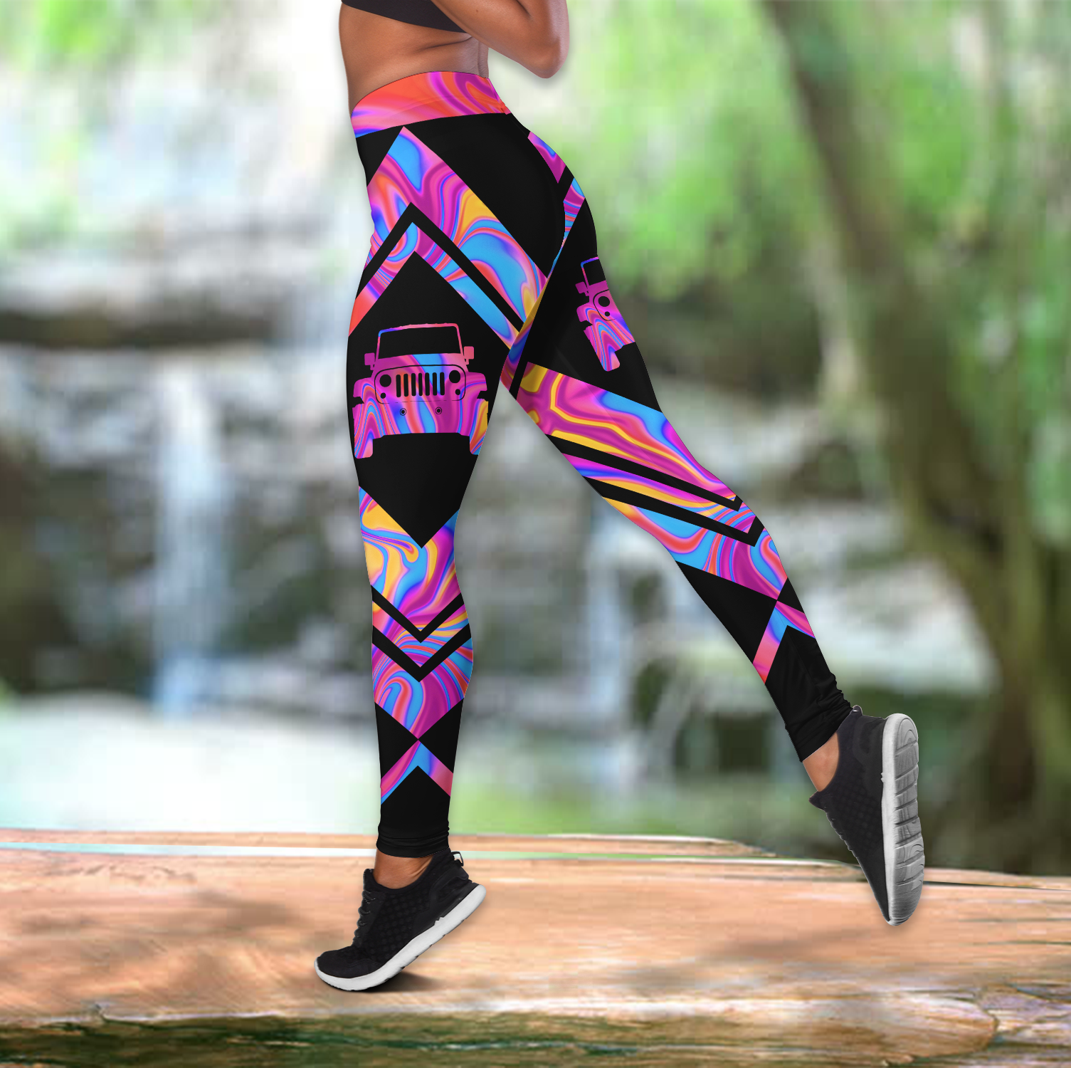 Tropical Texas Rangers Combo Leggings And Hollow Tank Top For Women