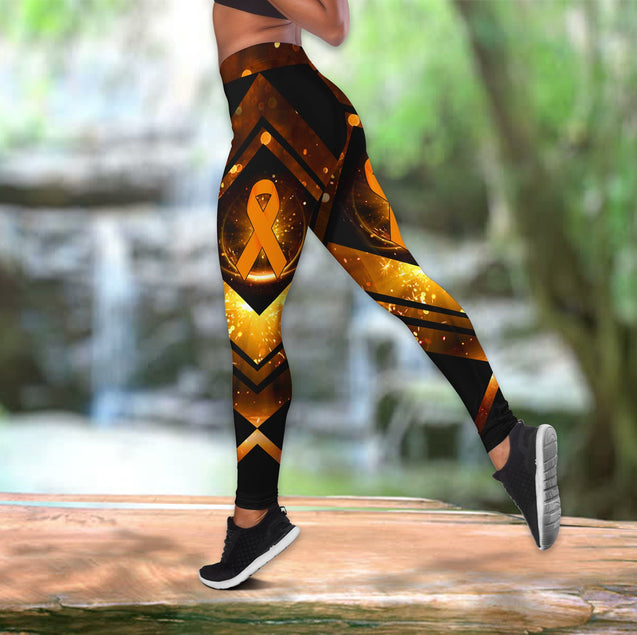 Multiple sclerosis warrior legging + hollow tank combo HAC270403-Apparel-HG-S-No tank-Vibe Cosy™