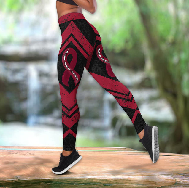 Multiple myeloma awareness ribbon legging + hollow tank combo HAC120503-Apparel-HG-S-No tank-Vibe Cosy™