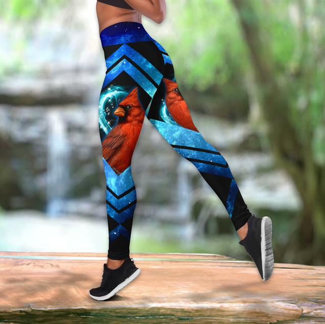 Cardinal Birds Blue Color Combo Legging + Tank HAC100804