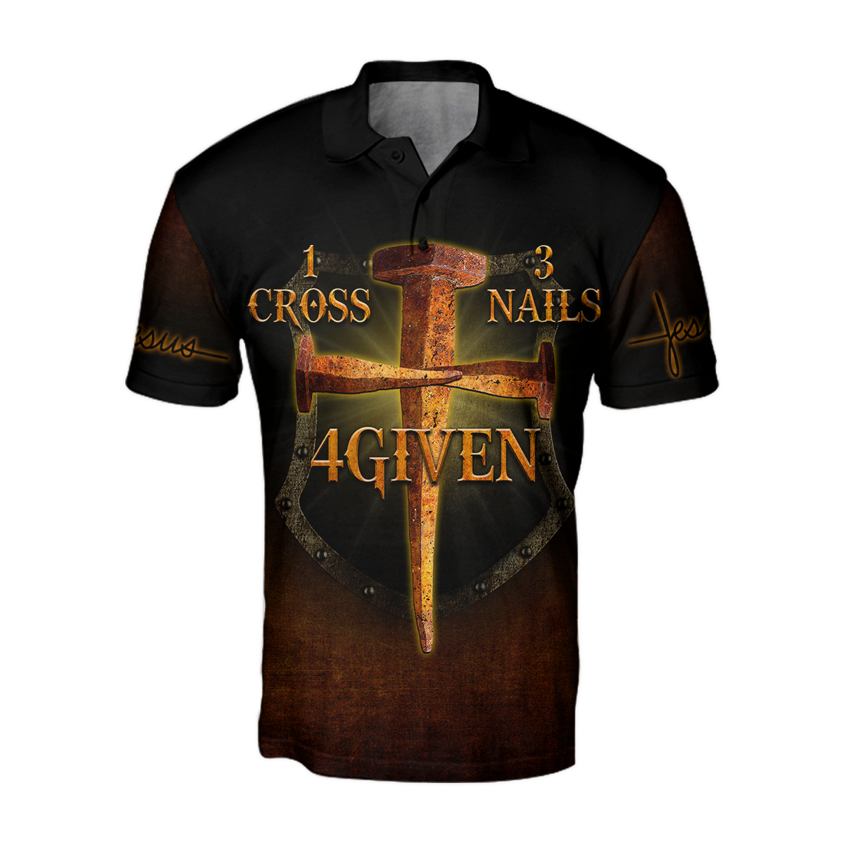 1 Cross 3 Nails 4 Given 3D All Over Printed Shirts For Men and Women Pi30062002-Apparel-TA-POLO-S-Vibe Cosy™
