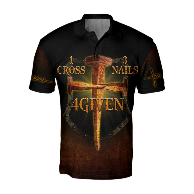 1 Cross 3 Nails 4 Given 3D All Over Printed Shirts For Men and Women Pi30062002-Apparel-TA-POLO-S-Vibe Cosy™