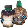 Male Mallard Duck Cover 3D All Over Printed-Apparel-HP Arts-Hoodie-S-Vibe Cosy™