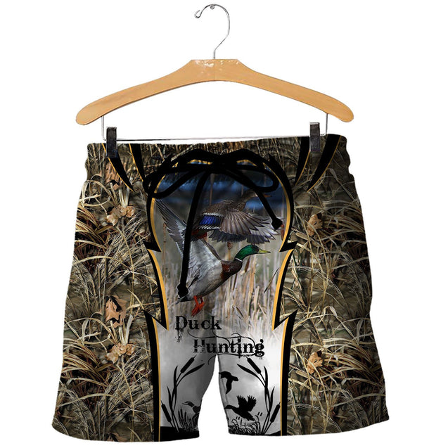 Mallard Duck Hunting 3D All Over Printed Shirts for Men and Women TT081108-Apparel-TT-Shorts-S-Vibe Cosy™