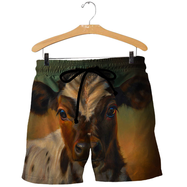 Love Cows 3D All Over Printed Shirts for Men and Women TT0109-Apparel-TT-Shorts-S-Vibe Cosy™