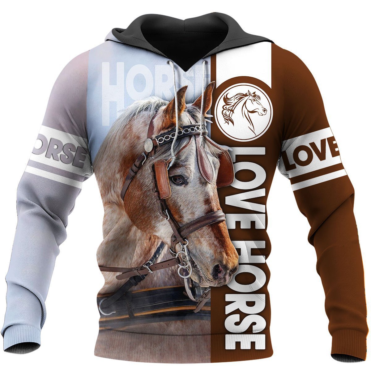Love Horse 3D All over print for Men and Women shirt HR19-Apparel-NNK-Hoodie-S-Vibe Cosy™