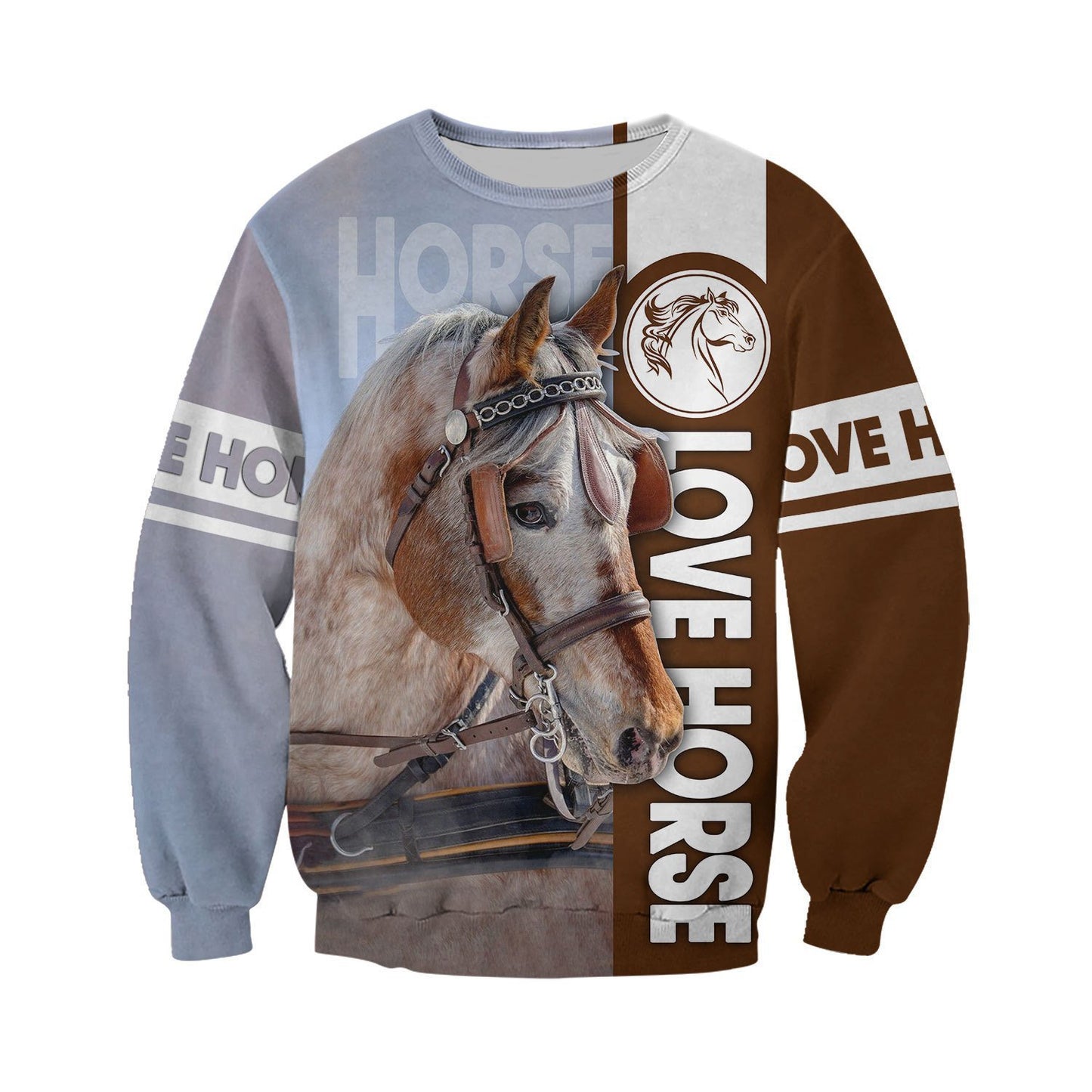 Love Horse 3D All over print for Men and Women shirt HR19-Apparel-NNK-Sweat Shirt-S-Vibe Cosy™