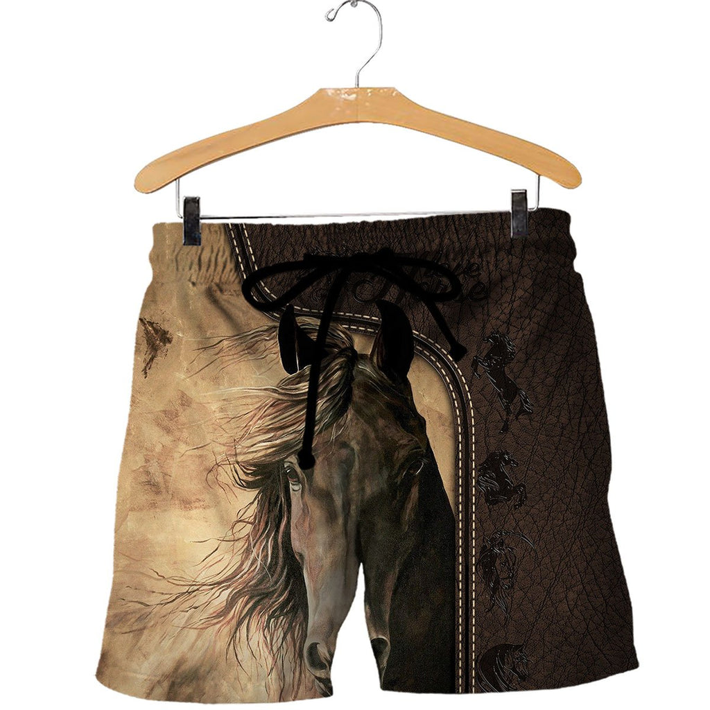 Love Horse 3D All Over Printed Shirts TA040902-Apparel-TA-Shorts-S-Vibe Cosy™