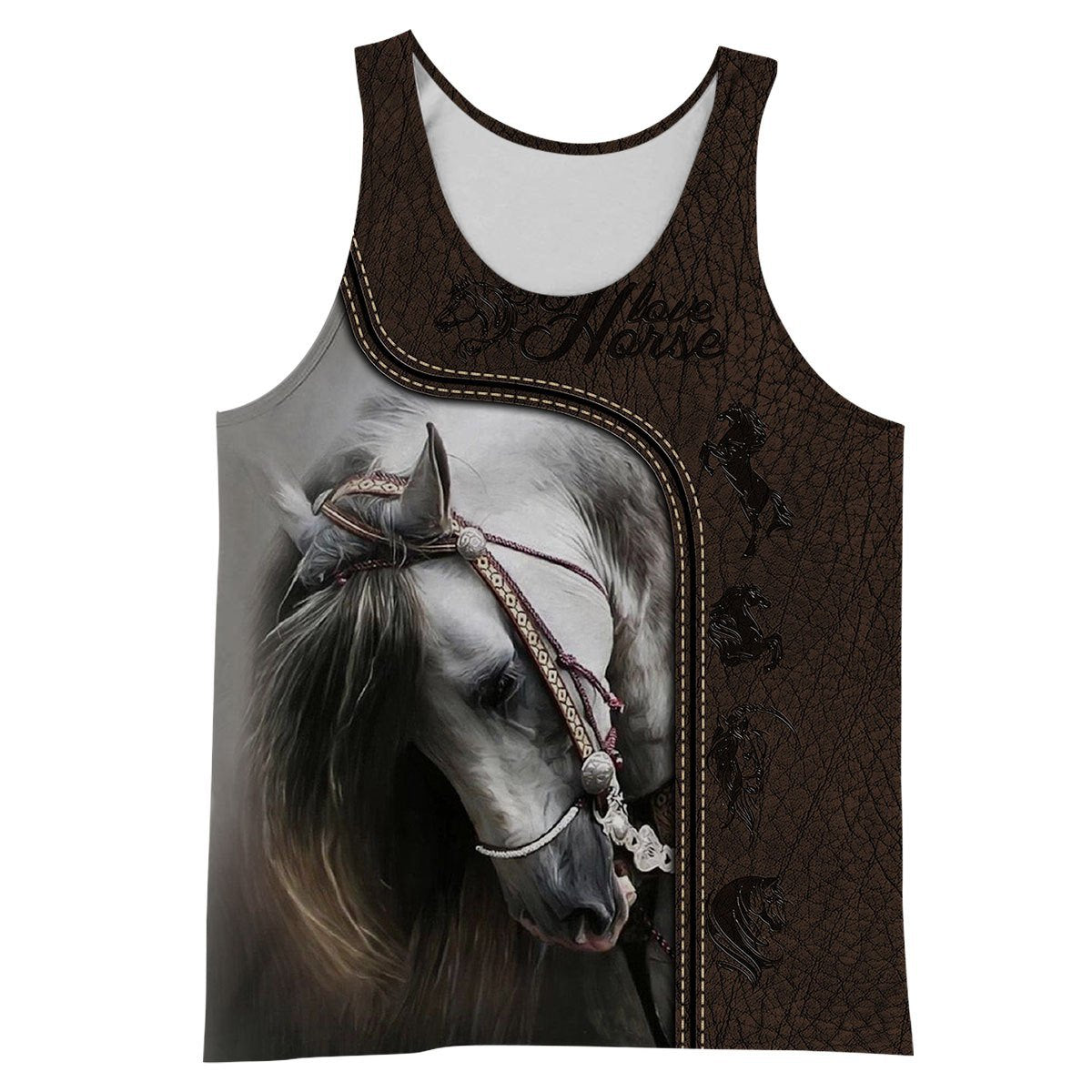 Love Horse 3D All Over Printed Shirts TA040901-Apparel-TA-Tank Top-S-Vibe Cosy™