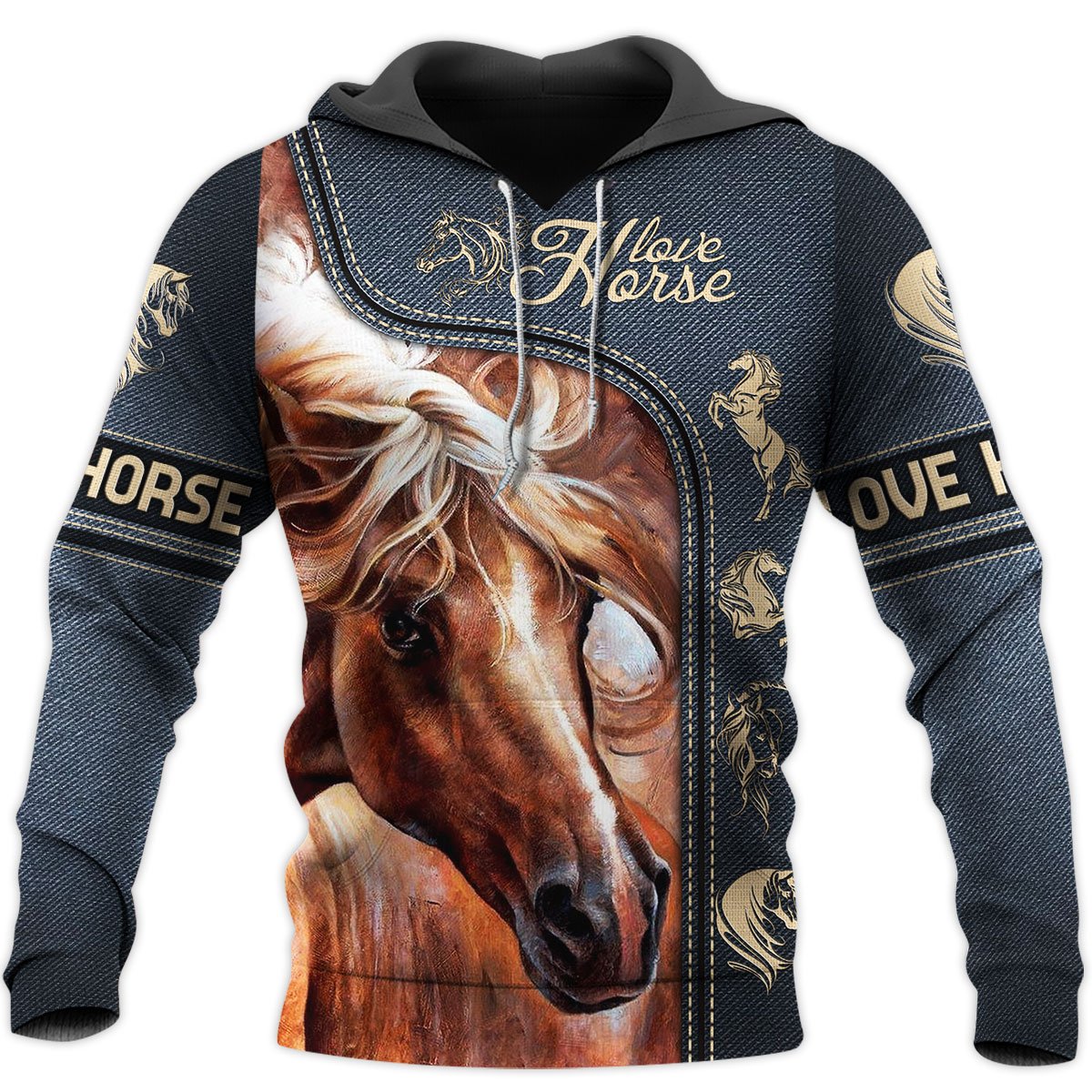 Love Horse 3D All Over Printed Shirts TA040903-Apparel-TA-Hoodie-S-Vibe Cosy™