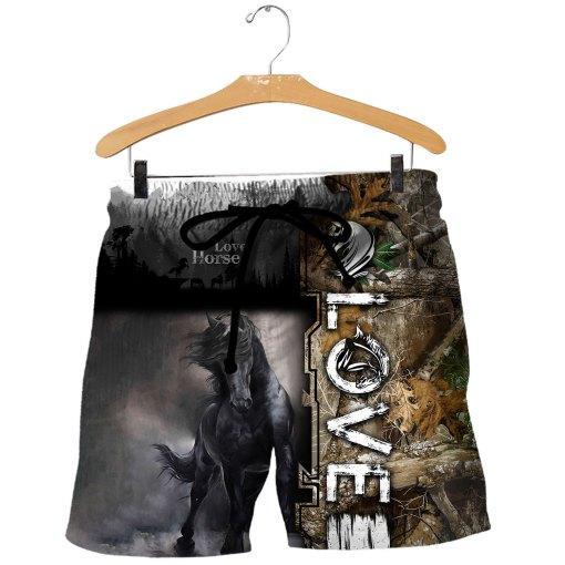 Love Horse 3D All over print for Men and Women shirt HR13-Apparel-TA-Shorts-S-Vibe Cosy™