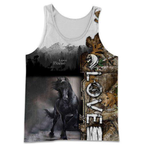 Love Horse 3D All over print for Men and Women shirt HR13-Apparel-TA-Tank Top-S-Vibe Cosy™