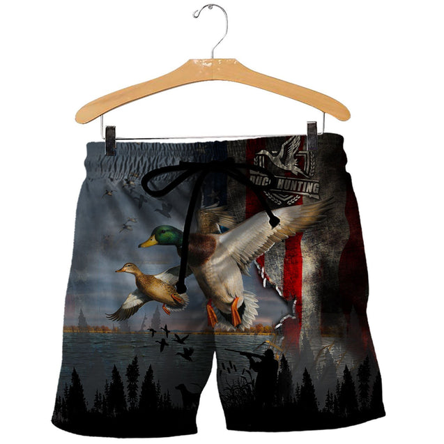 Mallard Duck Hunting 3D All Over Printed Shirts for Men and Women TT0007-Apparel-TT-Shorts-S-Vibe Cosy™