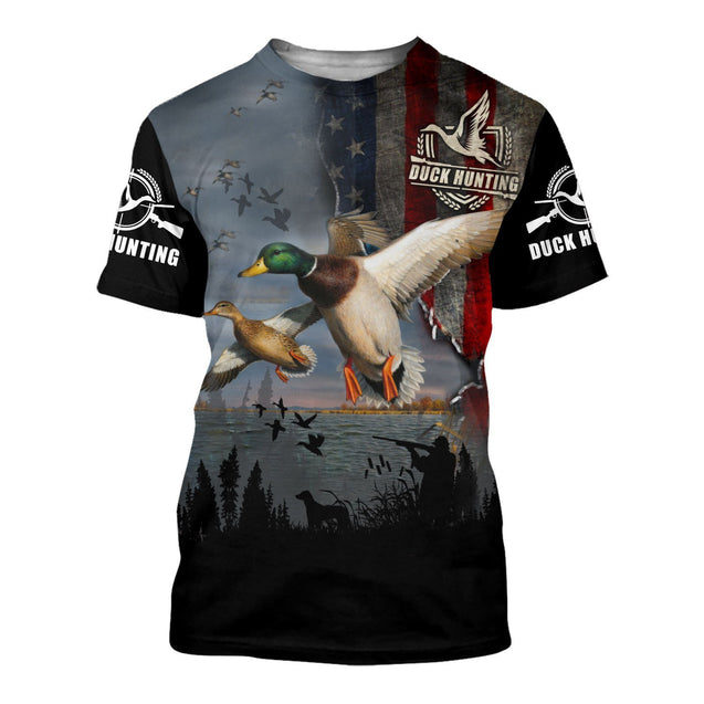 Mallard Duck Hunting 3D All Over Printed Shirts for Men and Women TT0007-Apparel-TT-T-Shirt-S-Vibe Cosy™