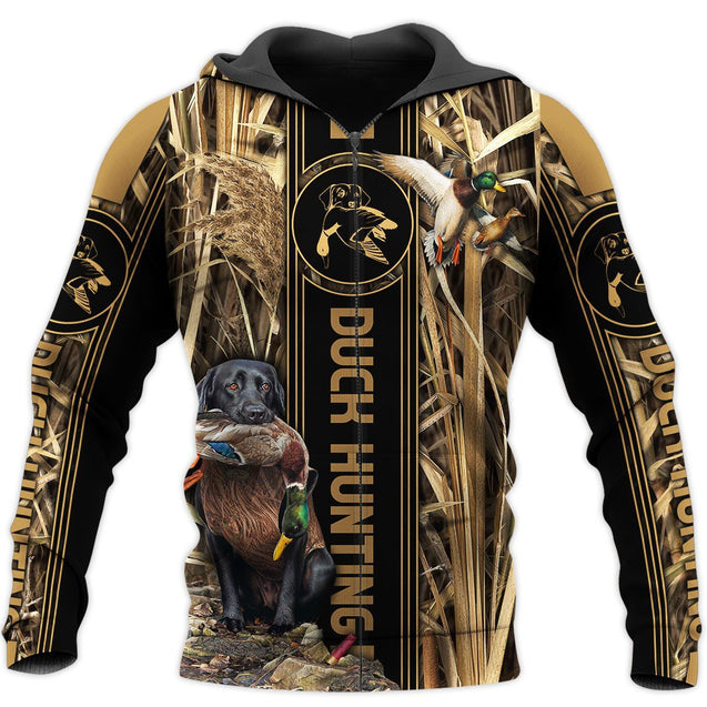 Mallard Duck Hunting 3D All Over Printed Shirts for Men and Women TT13012002-Apparel-TT-Zipped Hoodie-S-Vibe Cosy™