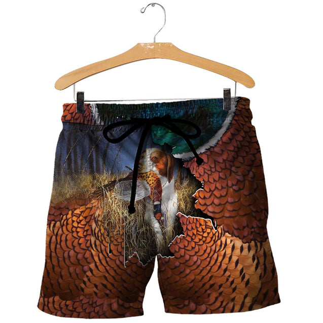 Pheasant hunting 3D Printed shirts TT070102-Apparel-TT-Shorts-S-Vibe Cosy™