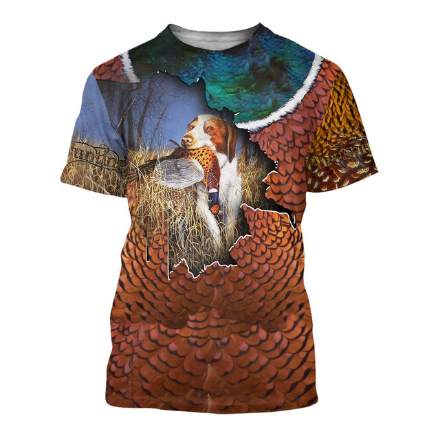 Pheasant hunting 3D Printed shirts TT070102-Apparel-TT-T-Shirt-S-Vibe Cosy™