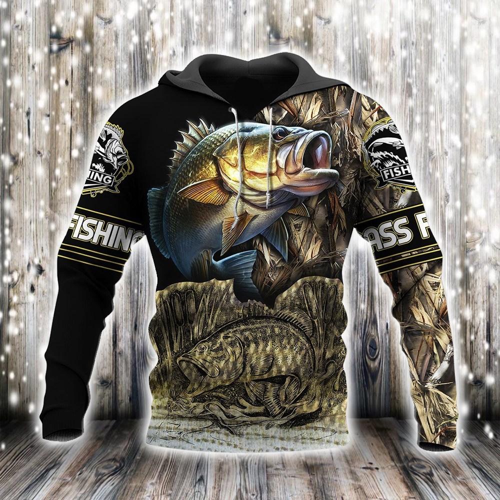 Bass Fishing 3D All Over Printed Shirts for Men and Women TT0038-Apparel-TT-Hoodie-S-Vibe Cosy™