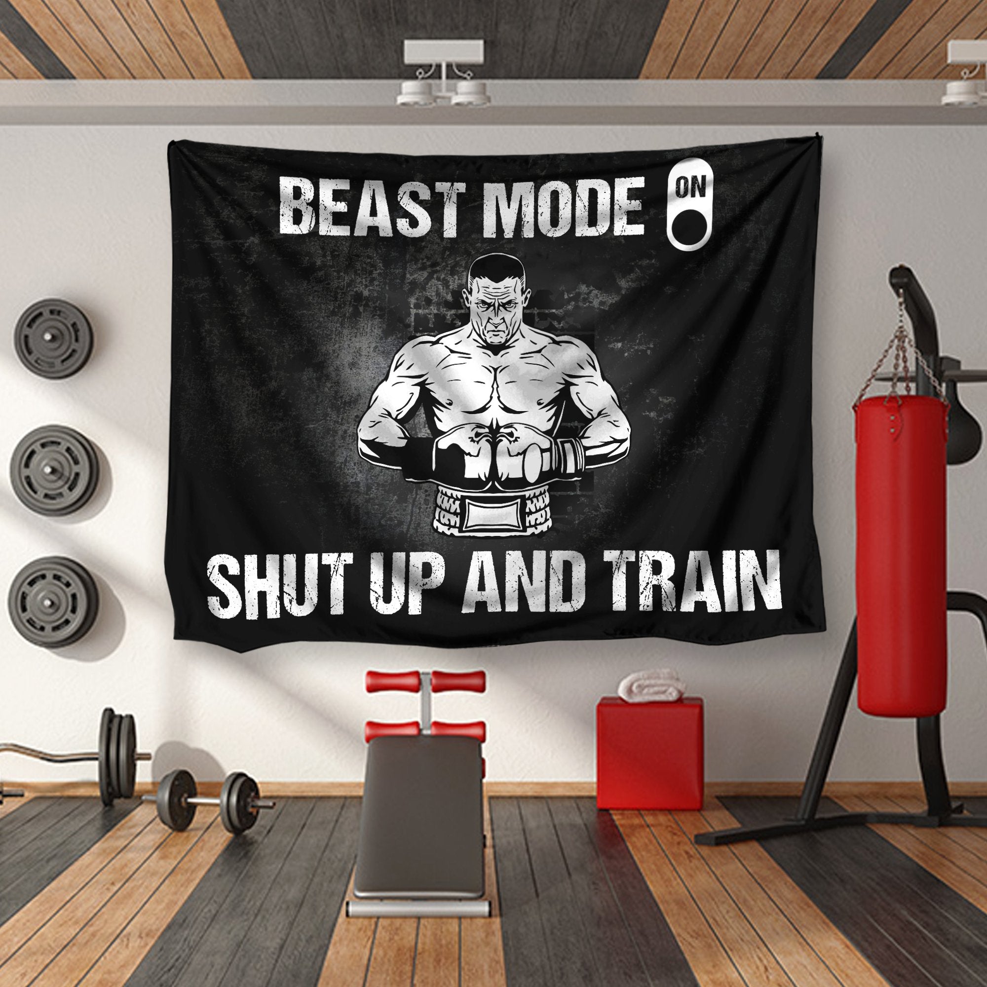 Boxing Beast Mode On Shut Up And Train 3D All Over Printed Tapestry