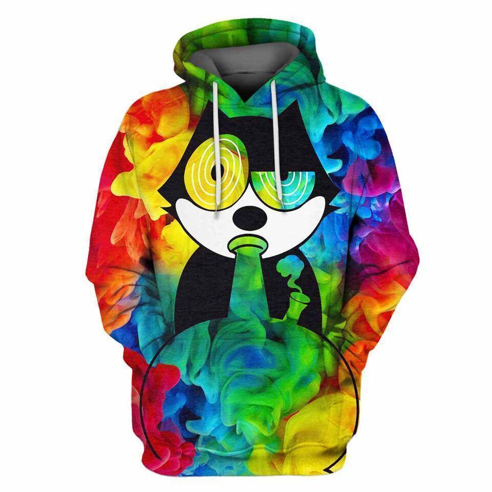 3D All Over Print Gato Felix 2 Hoodie-Apparel-RoosterArt-Hoodie-S-Vibe Cosy™