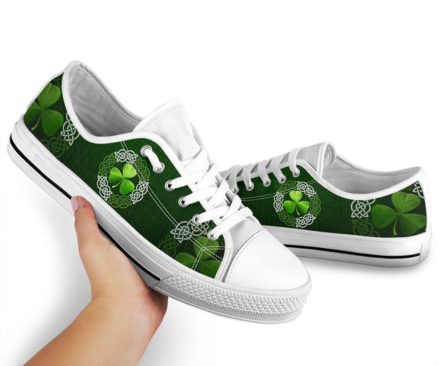 Irish Saint Patrick's Day Shamrock Low Top Shoes NM030304-Apparel-NM-US5 (EU35)-Vibe Cosy™