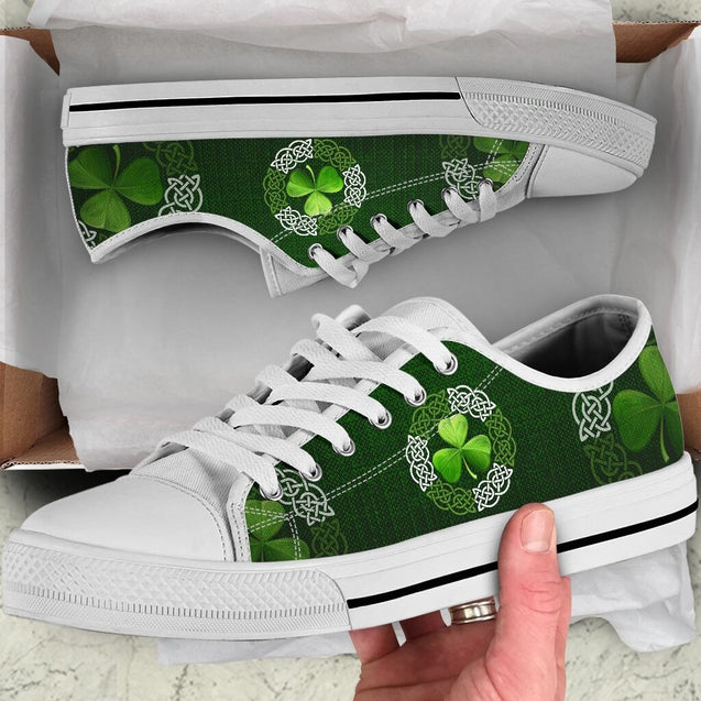 Irish Saint Patrick's Day Shamrock Low Top Shoes NM030304-Apparel-NM-US5 (EU35)-Vibe Cosy™